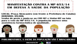 ATENÇÃO CLASSE FARMACÊUTICA! MANIFESTAÇÃO AMANHÃ CONTRA A MP 653/14 2